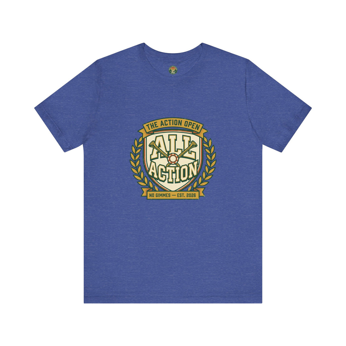 The Action Open Tee — Fake Golf Tournament Crest