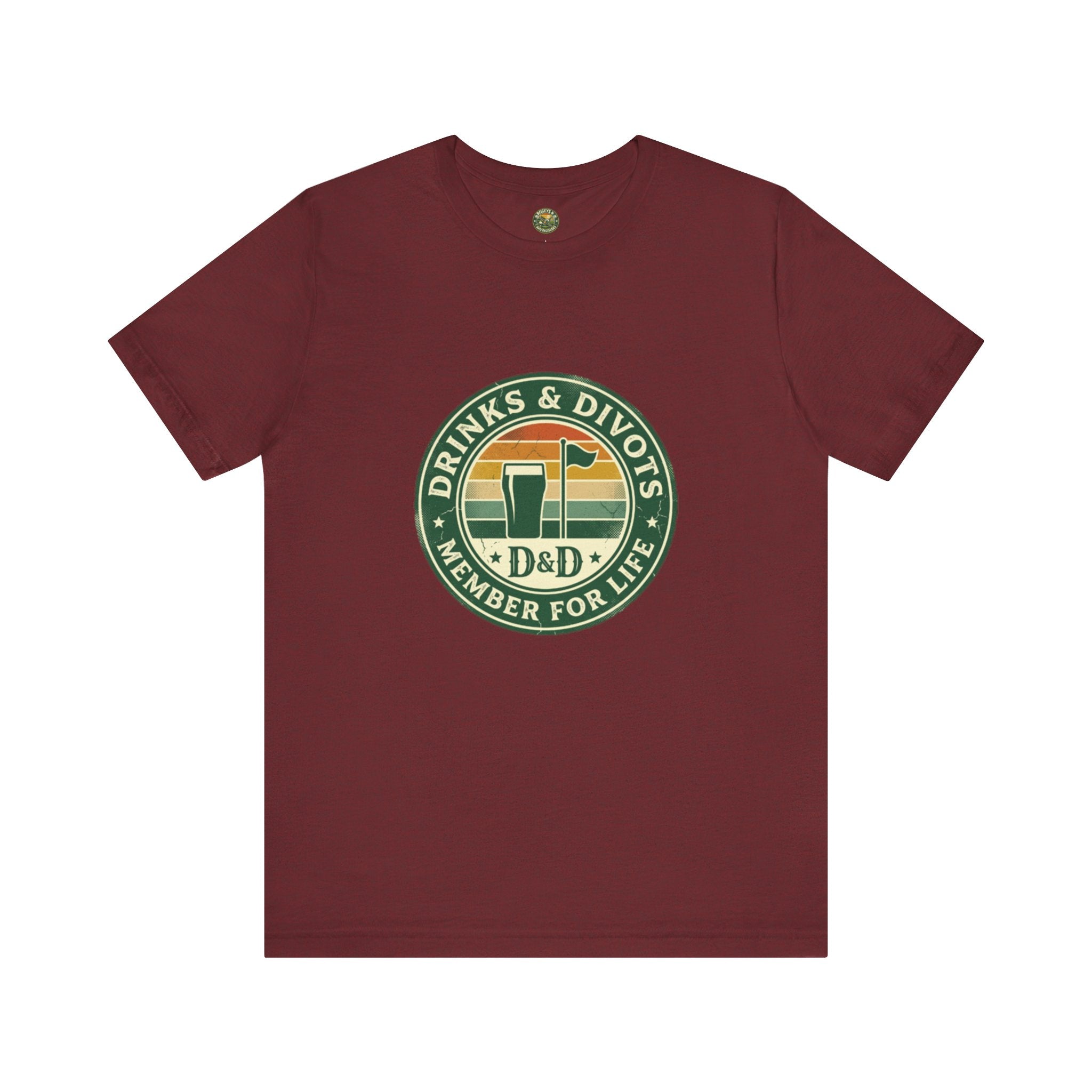 Drinks & Divots Member For Life Tee — Sunset Badge