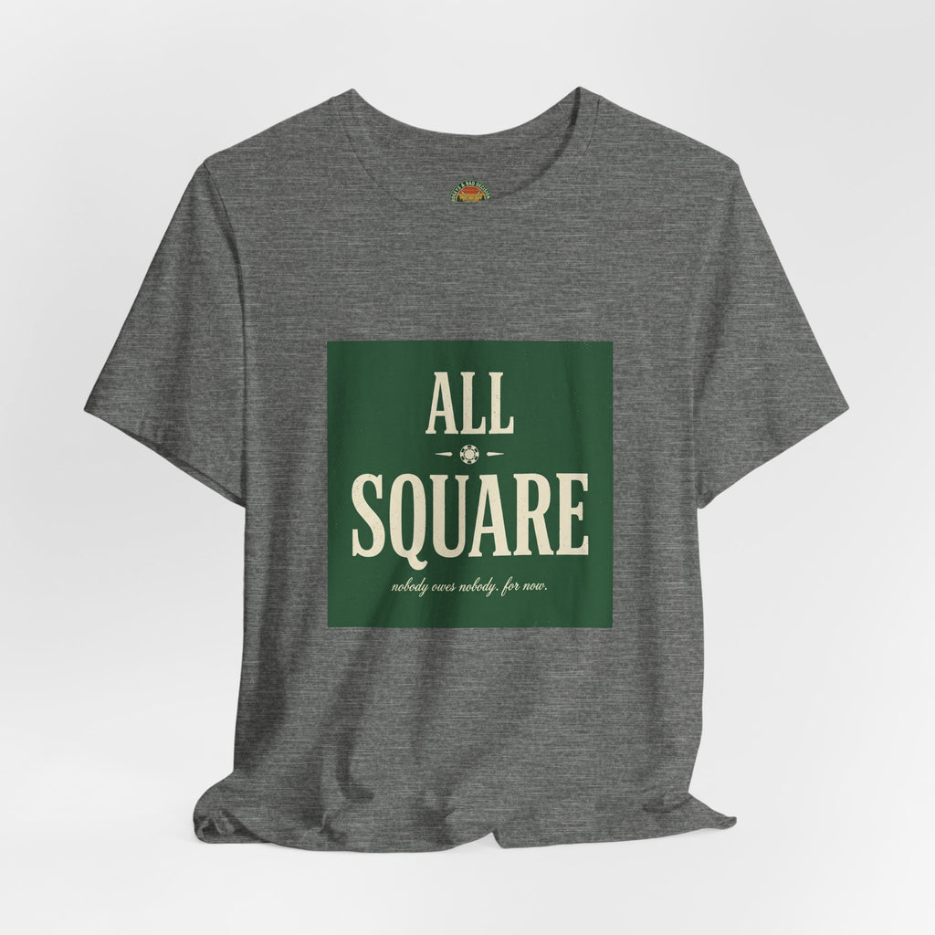 All Square Tee — Golf Match Play Typography