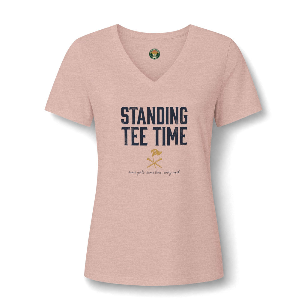 Standing Tee Time V-Neck Tee — Back Nine Bettys