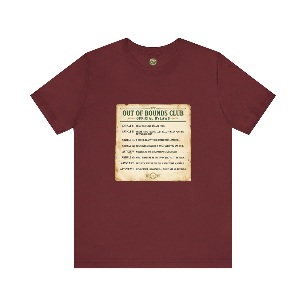 OBC Club Bylaws Tee — Vintage Fake Rulebook