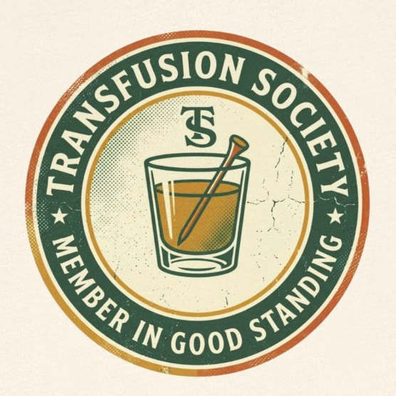 Transfusion Society Tee - Vintage Golf Cocktail Badge