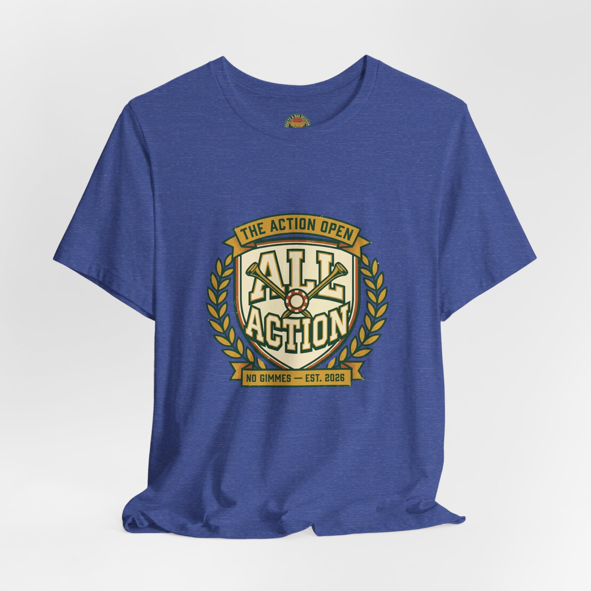 The Action Open Tee — Fake Golf Tournament Crest