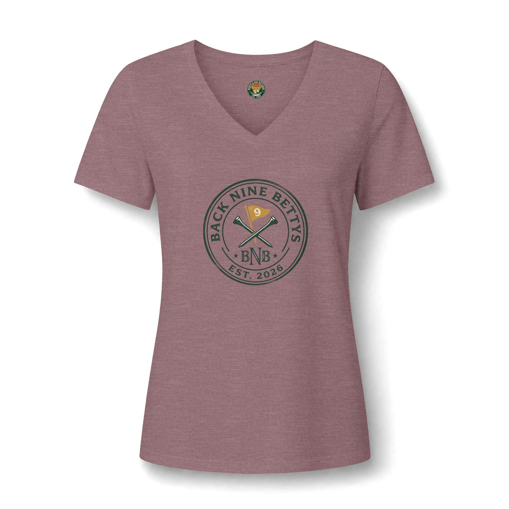 Back Nine Bettys V-Neck Tee — Charter Member Badge