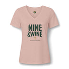 Nine & Wine V-Neck Tee — Back Nine Bettys