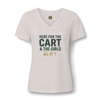 Here For The Cart & The Girls V-Neck Tee — Back Nine Bettys