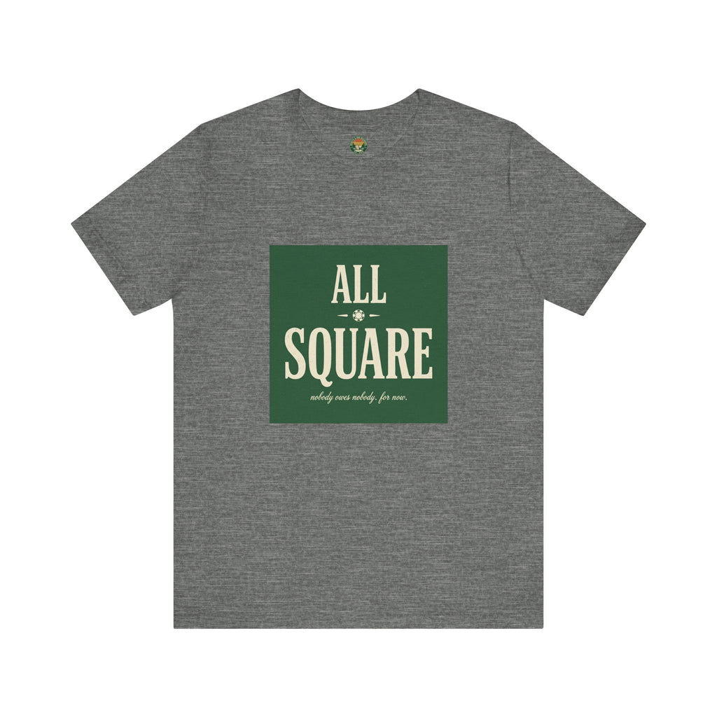 All Square Tee — Golf Match Play Typography