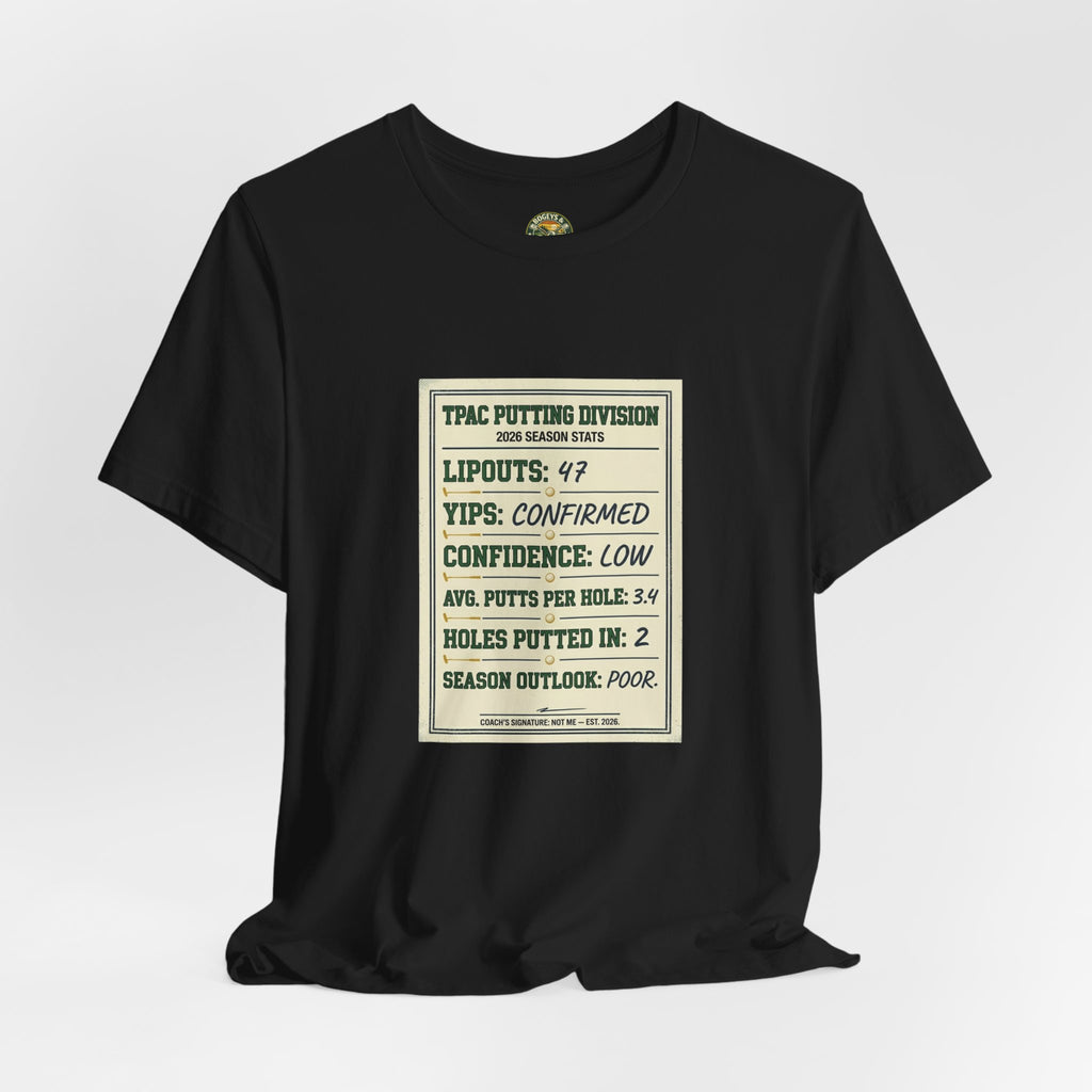 TPAC Putting Stats Sheet Tee — 2026 Season