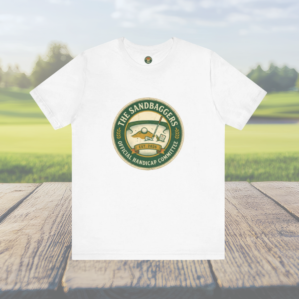 The Sandbaggers Tee — Official Handicap Committee Badge