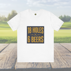 18 Holes, 6 Beers - Vintage Golf Tee