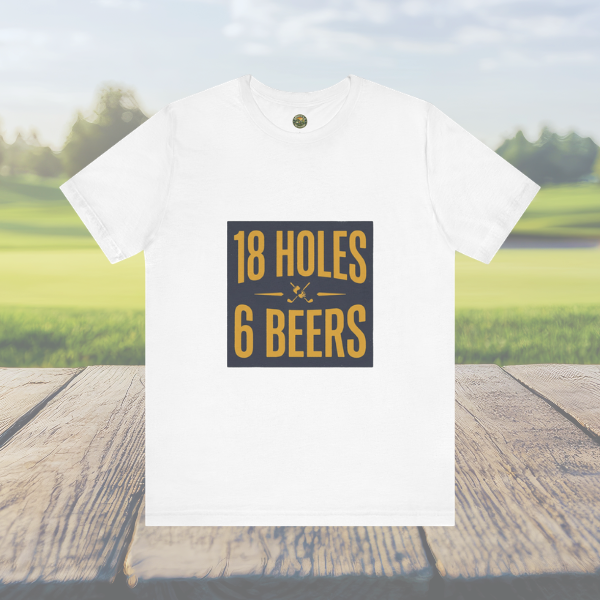 18 Holes, 6 Beers - Vintage Golf Tee