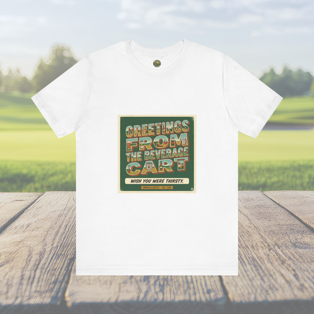 Greetings From The Beverage Cart — Vintage Postcard Tee