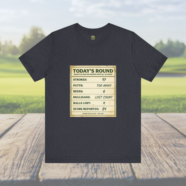 Today's Round Tee — Vintage Faux Scorecard