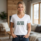 Same Foursome, More Wine V-Neck Tee — Back Nine Bettys