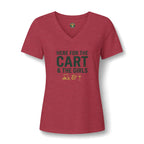Here For The Cart & The Girls V-Neck Tee — Back Nine Bettys