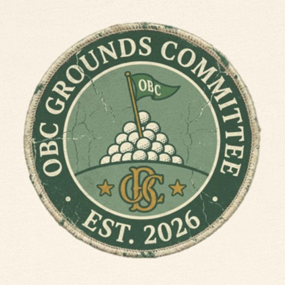 OBC Grounds Committee Tee - Vintage Country Club Badge