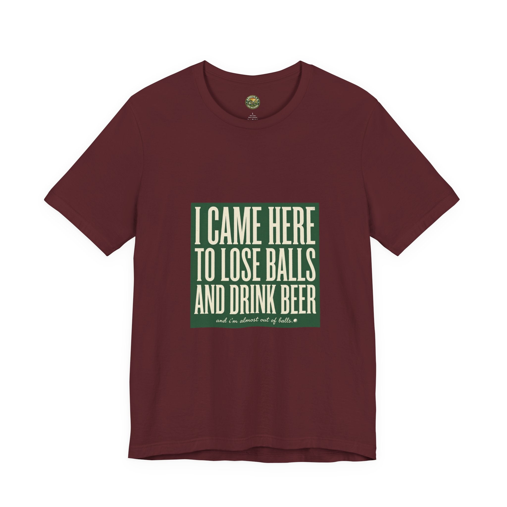 Funny golf intentions tee — Bogeys & Bad Decisions