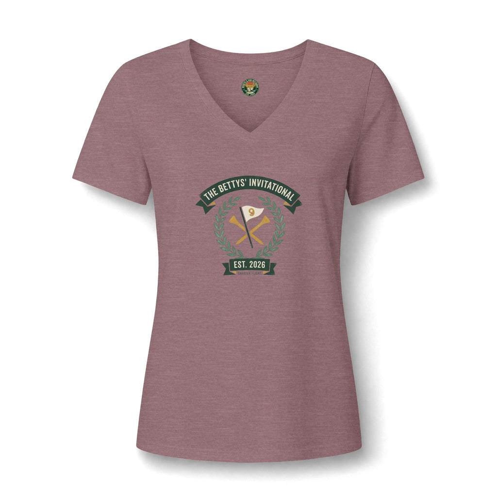 The Bettys’ Invitational  V-Neck Tee — Vintage Tournament Crest