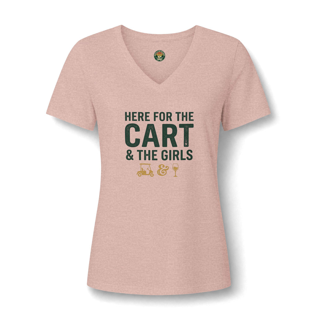 Here For The Cart & The Girls V-Neck Tee — Back Nine Bettys