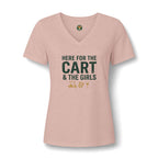 Here For The Cart & The Girls V-Neck Tee — Back Nine Bettys