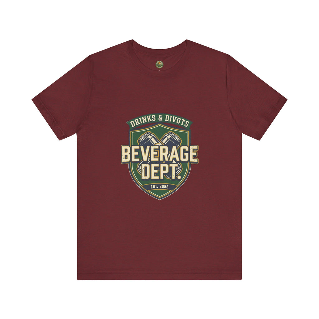 D&D Beverage Department Tee — Crossed Beer Cans Crest