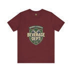 D&D Beverage Department Tee — Crossed Beer Cans Crest