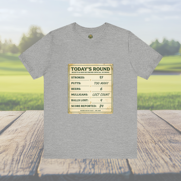 Today's Round Tee — Vintage Faux Scorecard