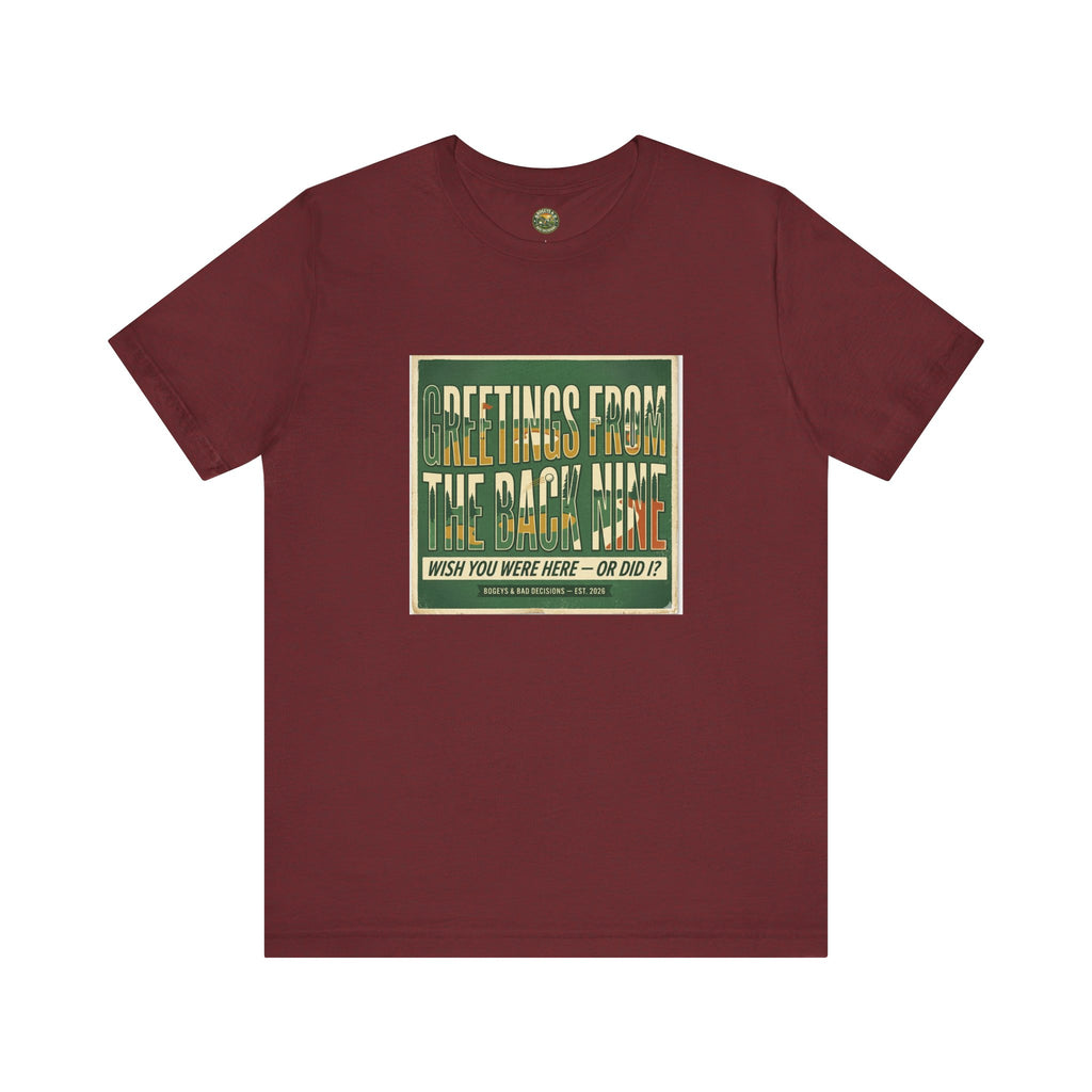 Greetings From The Back Nine — Vintage Postcard Tee