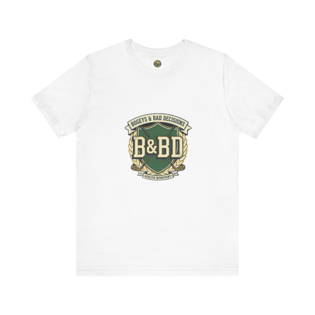 B&BD Athletic Dept Tee — Crossed Clubs Crest