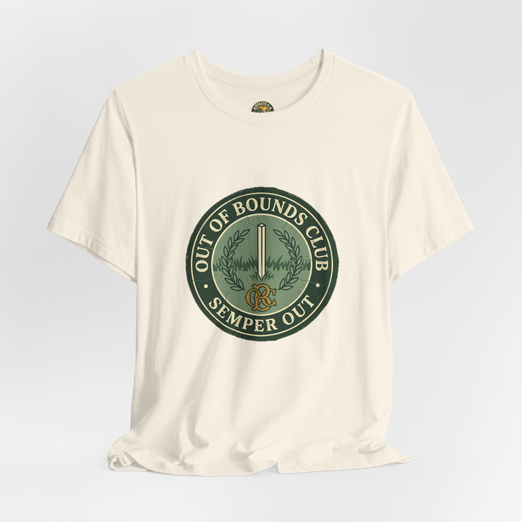 Semper Out Tee - OBC Fake Latin Motto Badge
