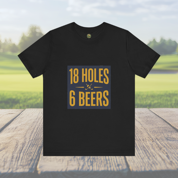 18 Holes, 6 Beers - Vintage Golf Tee