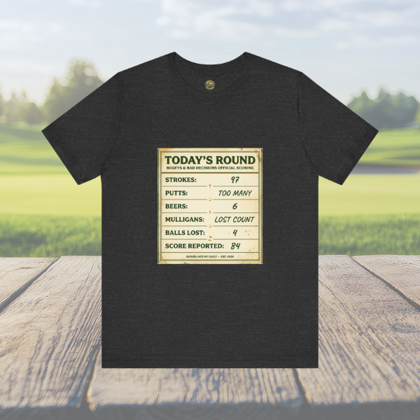 Today's Round Tee — Vintage Faux Scorecard