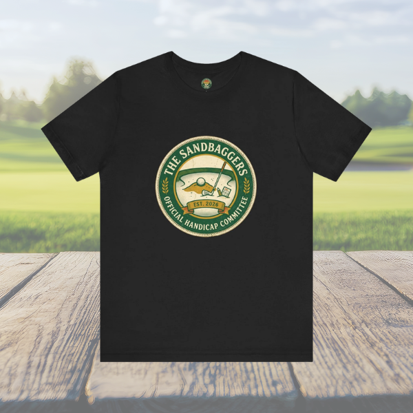 The Sandbaggers Tee — Official Handicap Committee Badge