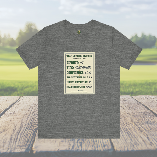 TPAC Putting Stats Sheet Tee — 2026 Season