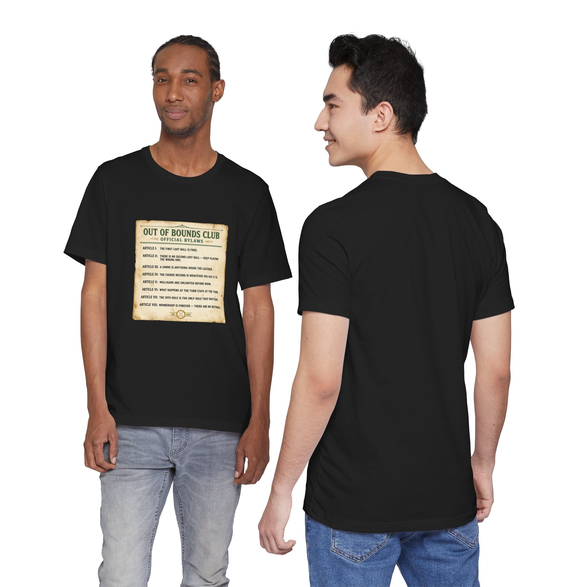OBC Club Bylaws Tee — Vintage Fake Rulebook