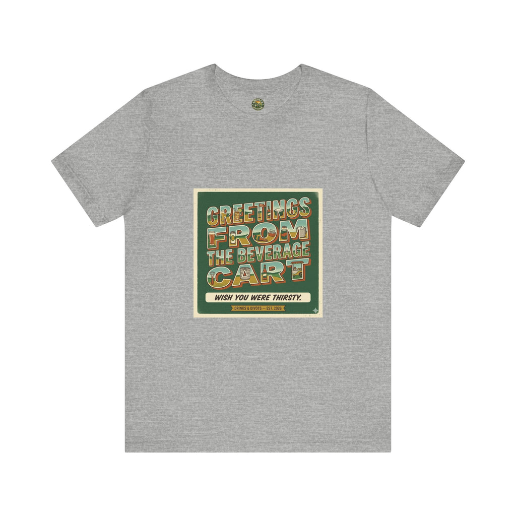 Greetings From The Beverage Cart — Vintage Postcard Tee
