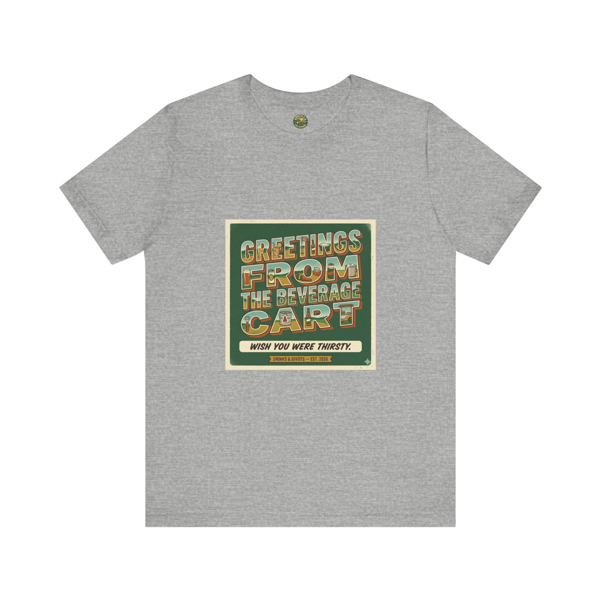 Greetings From The Beverage Cart — Vintage Postcard Tee