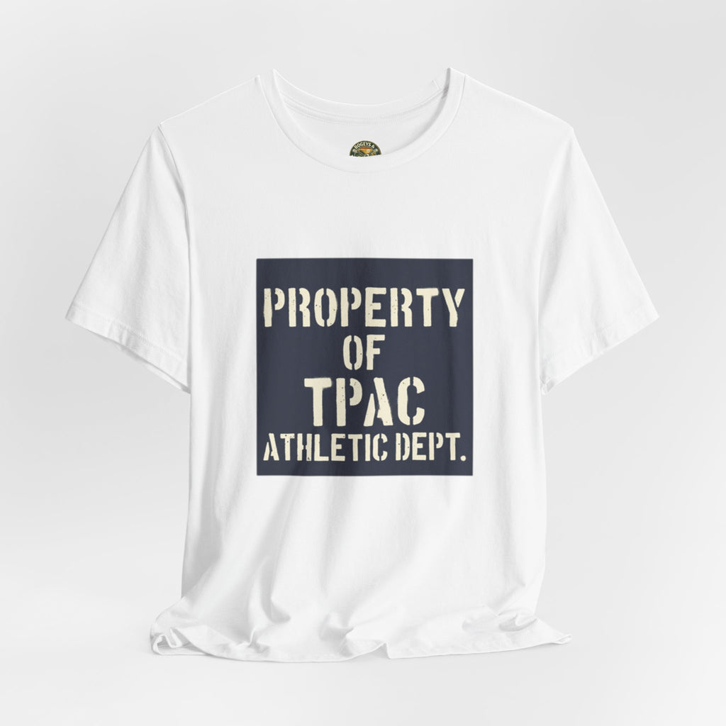Property of TPAC Tee - Vintage Equipment Room Stencil