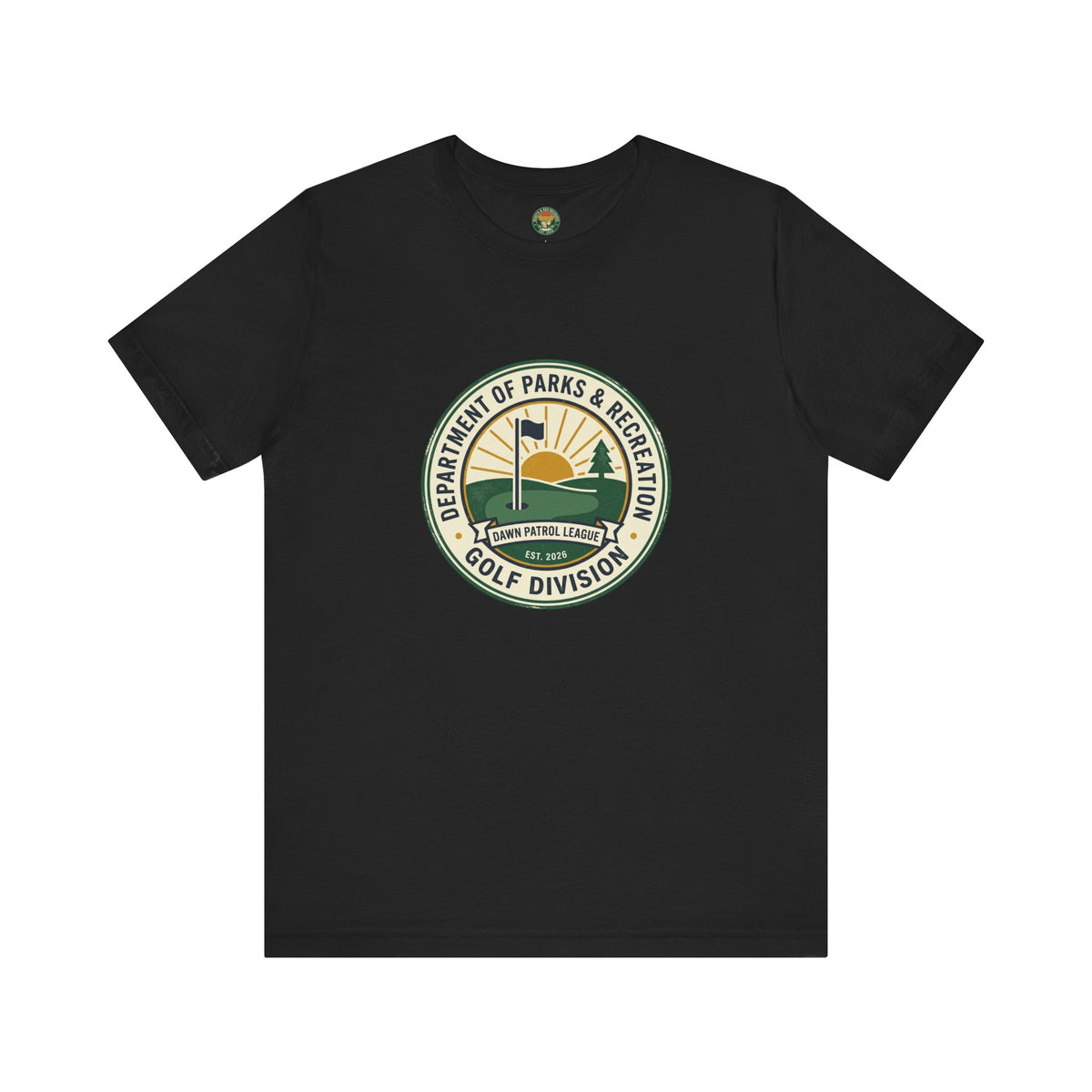 Parks & Rec Golf Division Badge Tee