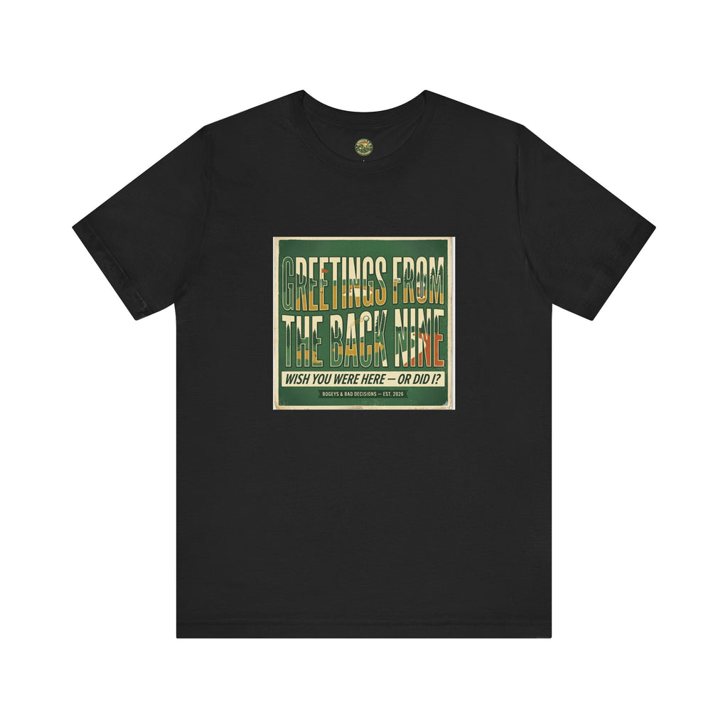 Greetings From The Back Nine — Vintage Postcard Tee