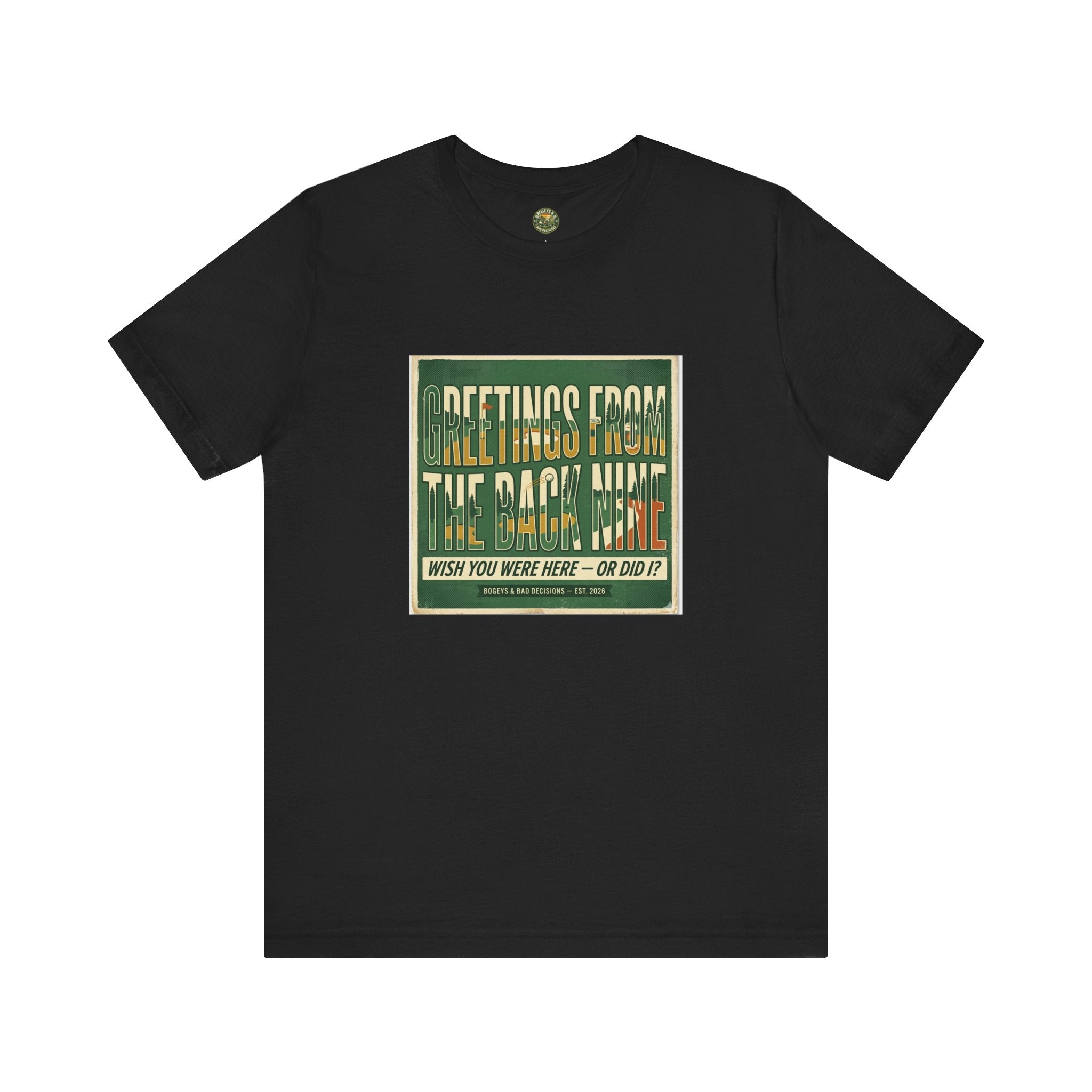Greetings From The Back Nine — Vintage Postcard Tee