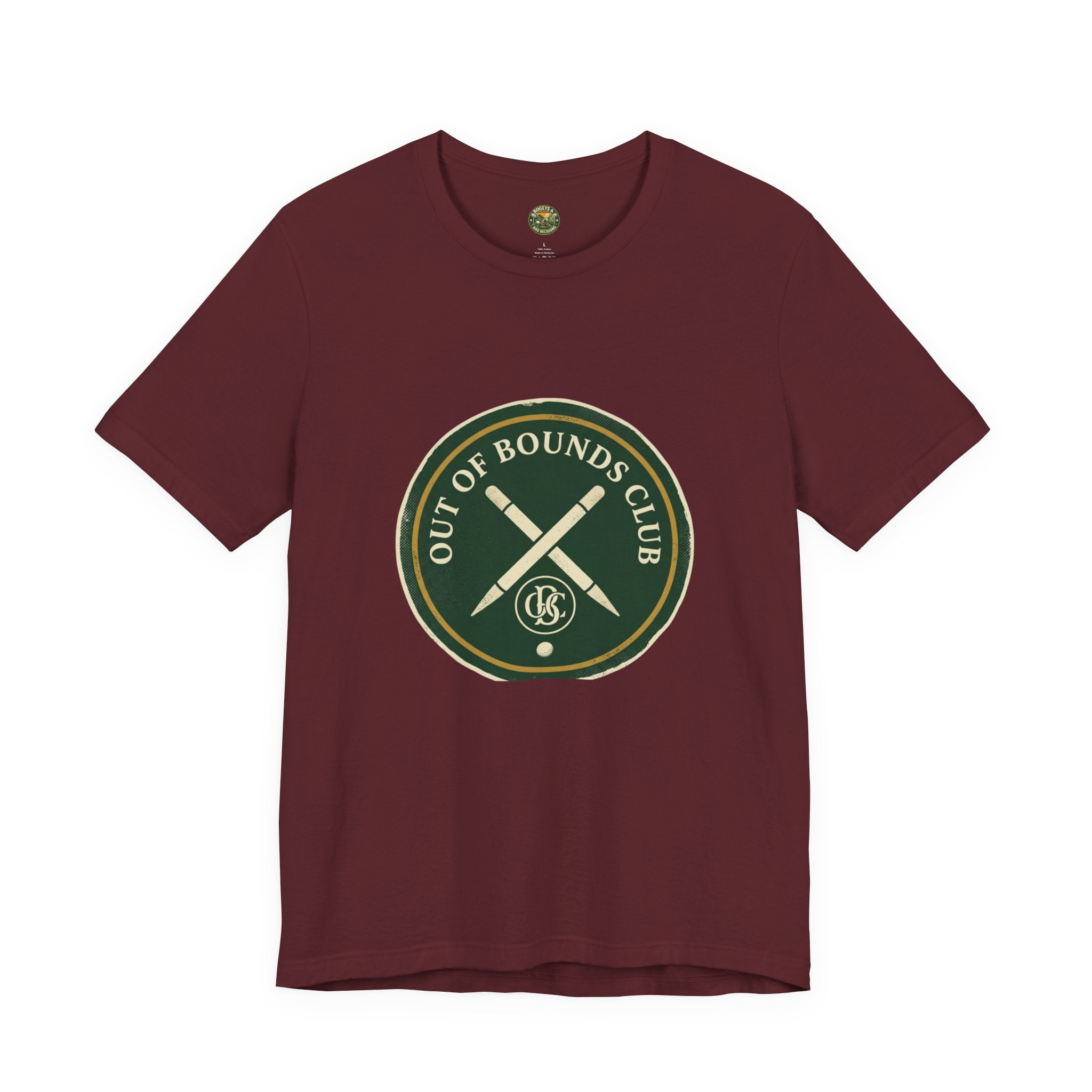 Out of Bounds Club Tee - Crossed Stakes Heraldic Mark