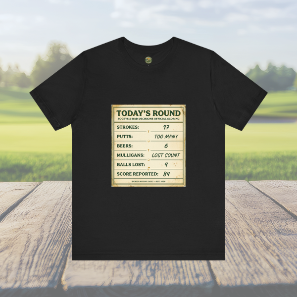 Today's Round Tee — Vintage Faux Scorecard