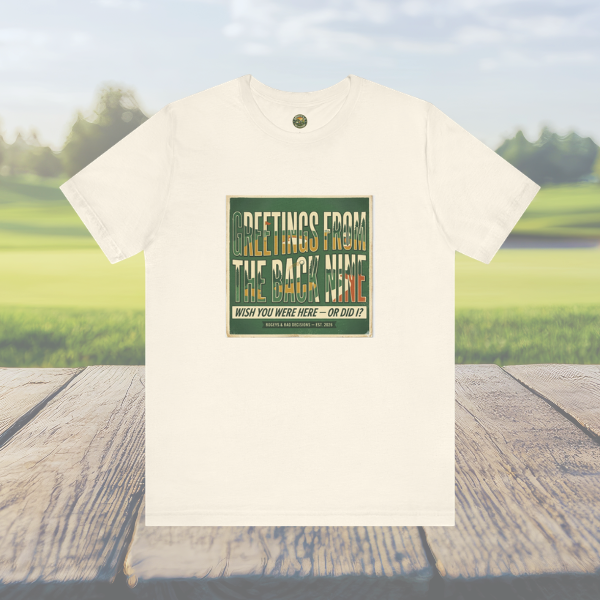 Greetings From The Back Nine — Vintage Postcard Tee