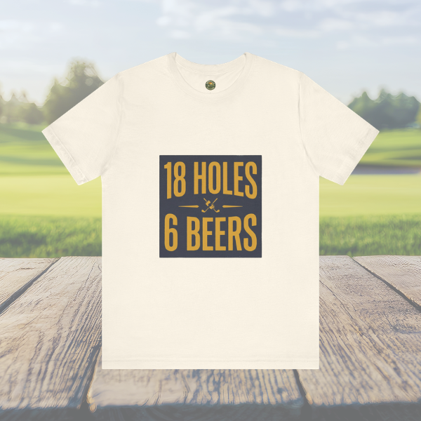 18 Holes, 6 Beers - Vintage Golf Tee