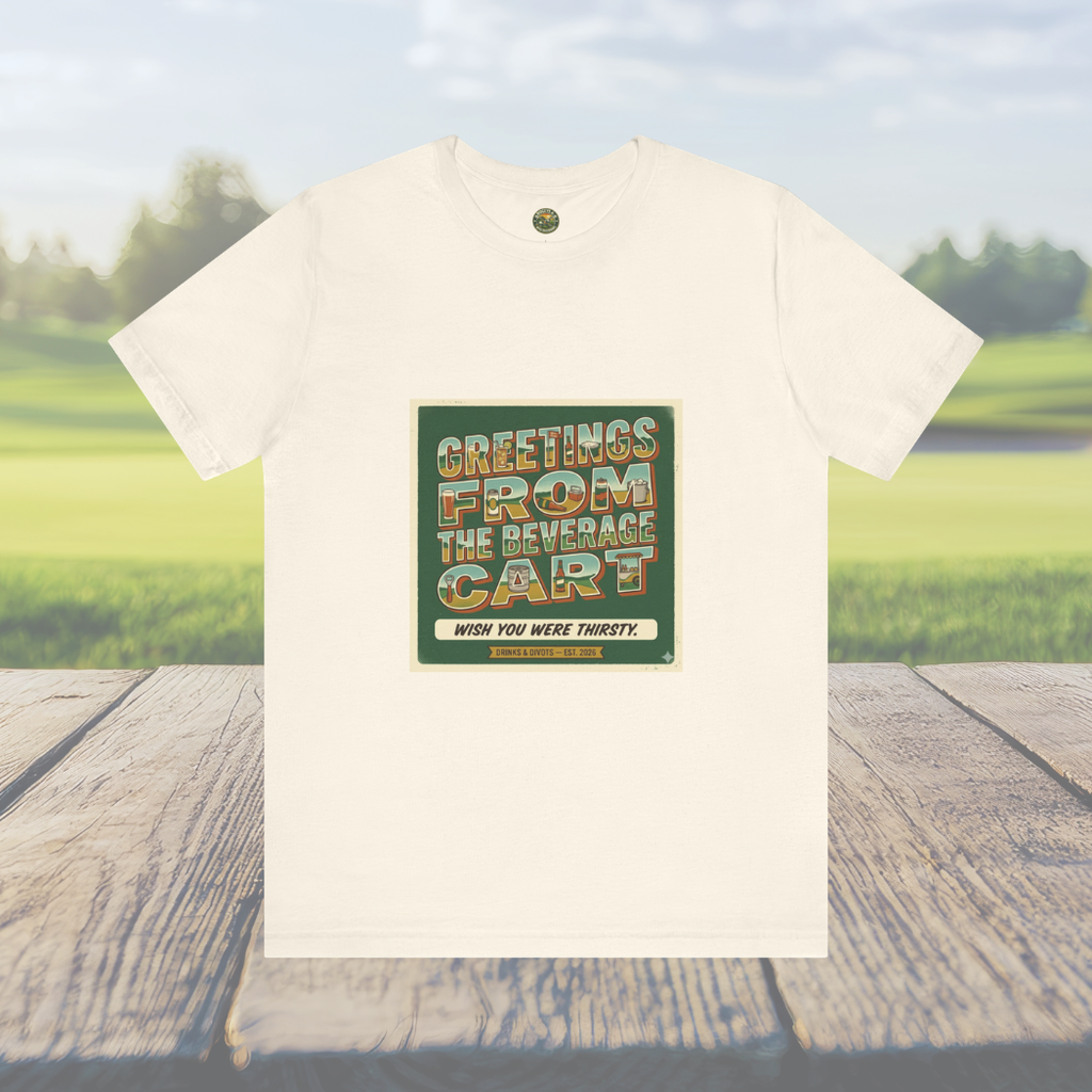 Greetings From The Beverage Cart — Vintage Postcard Tee