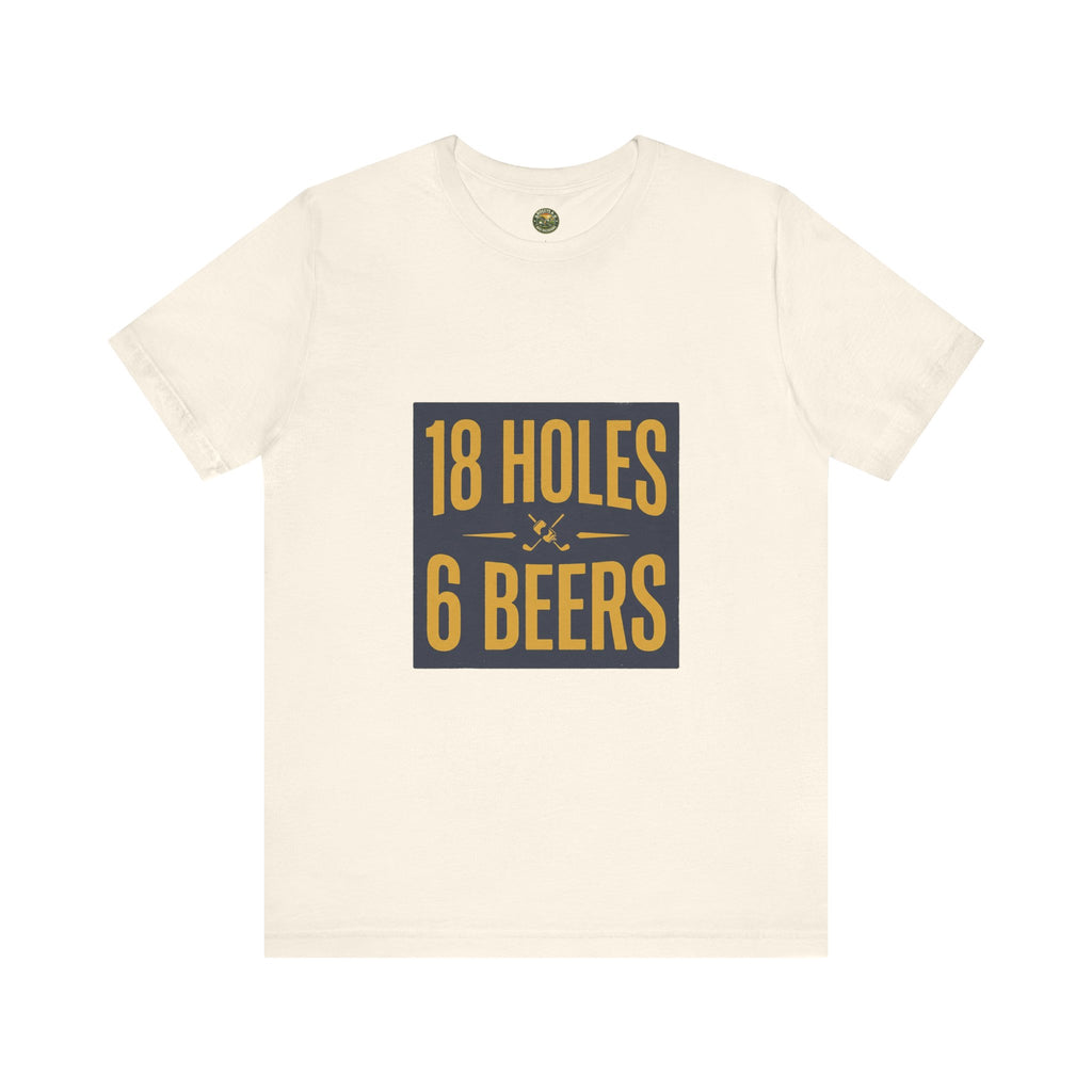 18 Holes, 6 Beers - Vintage Golf Tee