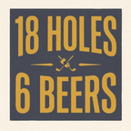 18 Holes, 6 Beers - Vintage Golf Tee