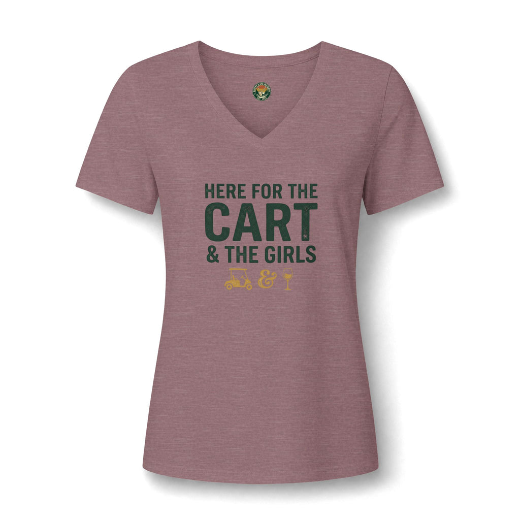 Here For The Cart & The Girls V-Neck Tee — Back Nine Bettys