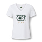 Here For The Cart & The Girls V-Neck Tee — Back Nine Bettys
